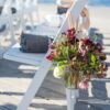 Chair Hanging Flower Basket Lakeside Wedding
