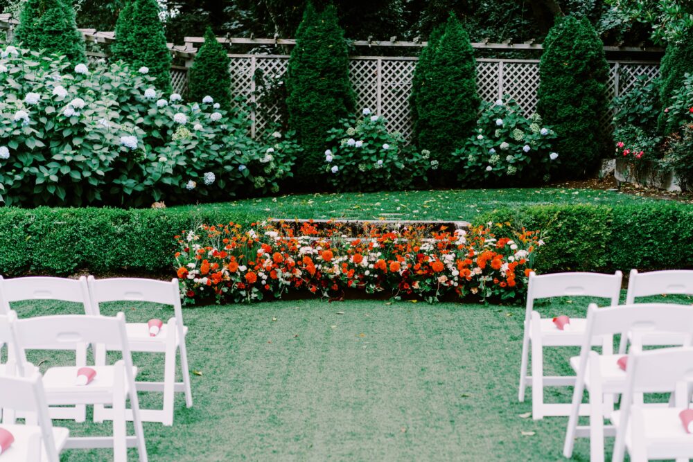 The admirals house ceremony flowers